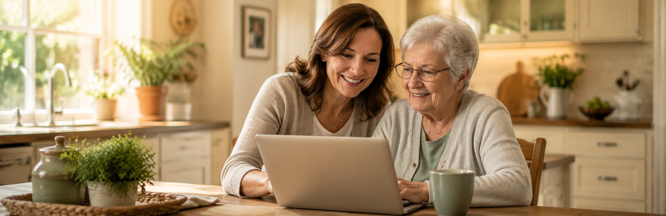 Family exploring senior care options together