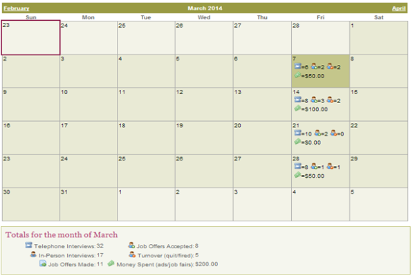 Caregiver scheduling calendar