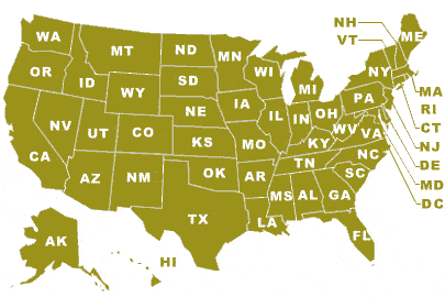 U.S. Map - clickable imagemap